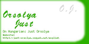 orsolya just business card